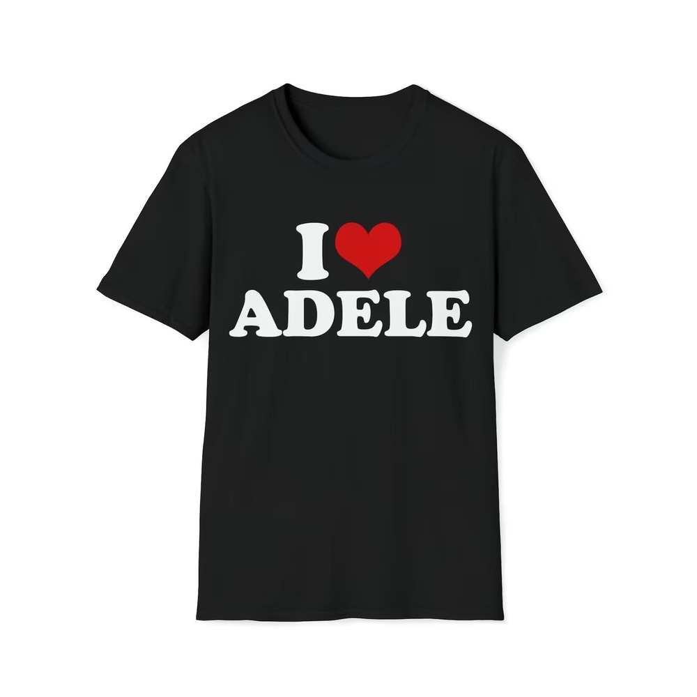 I Love Adele E Heart Design T-Shirt 2024 Adele Shirt For Adele Fans